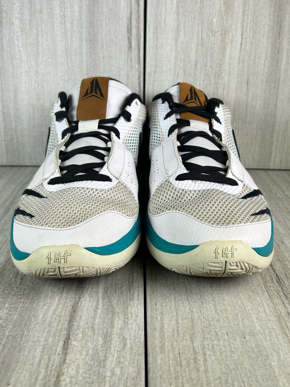 Nike Ja 1 Reverse Scratch White Turbo Green Basketball Sneaker Shoe Mens Size 13 - Picture 5 of 11